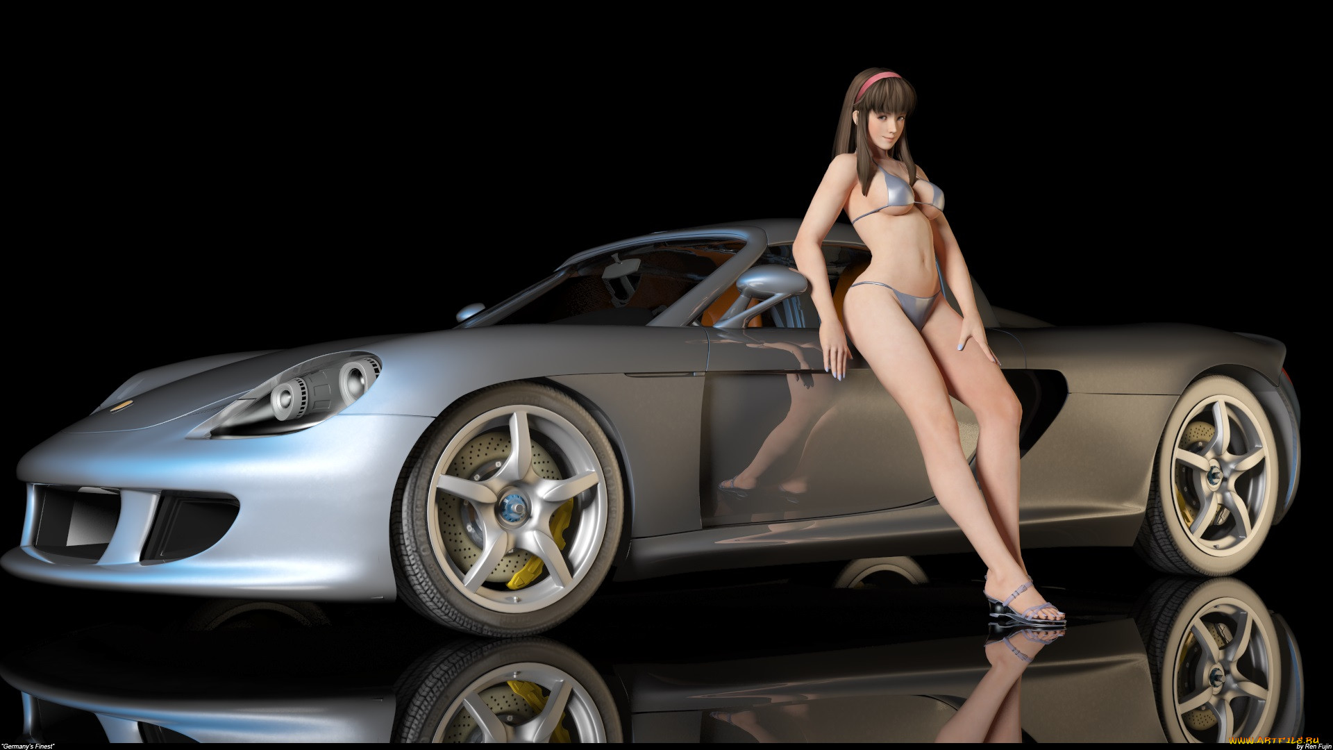 , 3d car&girl, , 